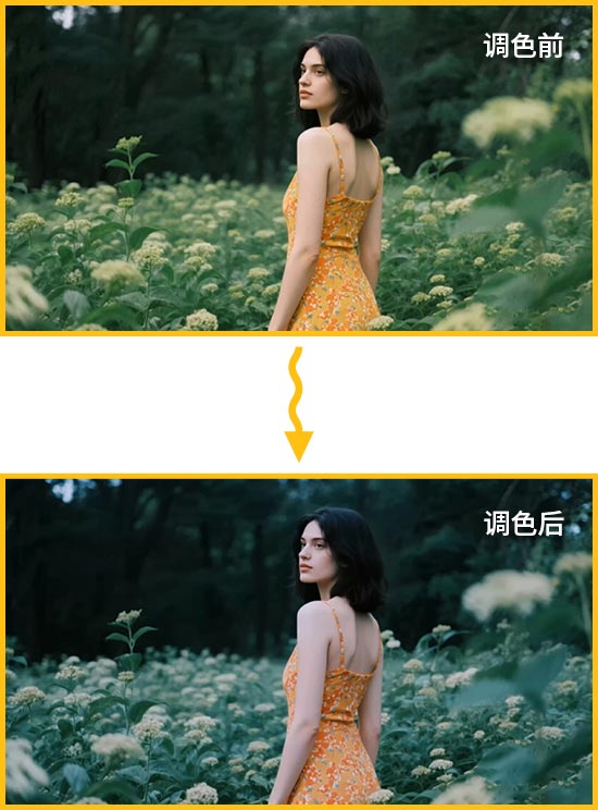 视频调色教程：如何给视频调出森系色调